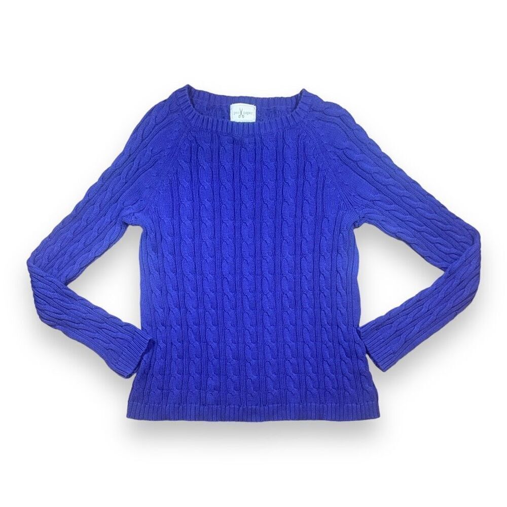 Pen & Paper Royal Blue Cable Knit Sweater
